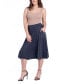 Women's Elastic Waistband Pocket Midi Skirt