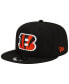 ფოტო #1 პროდუქტის Men's Black Cincinnati Bengals 9FIFTY Snapback Hat