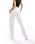 Missyempire exclusive drawstring detail wide leg jogger co-ord in white