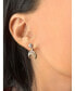 North Star Moon Crescent Design Sterling Silver Diamond Women Earring