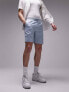 Фото #1 товара Topman – Leinenshorts in Blau mit elastischem Bund