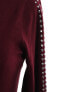 Alfani Women's Long Sleeve Embellished Scoop Neck Sweater Burgundy L
