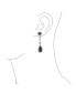 Фото #2 товара Black Cubic Zirconia Halo Long Pear Solitaire Teardrop CZ Statement Dangle Chandelier Earrings Pageant Party