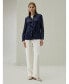 ფოტო #9 პროდუქტის Women's Classic Pearl Button Silk Shirt