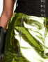 Фото #3 товара 4th & Reckless metallic leather look mini skirt in green