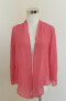NY Collection Women's Asymmetrical Hem Sheer Cardigan Knit Top Pink PS