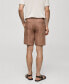 Men's Drawstring Detail Striped Bermuda Shorts