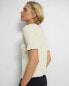 Theory Short Sleeve Sweater in Cotton Blend Ivory L