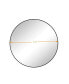 Фото #6 товара 42" Wall Mounted Black Circular Mirror, For Bathroom, Living Room, Bedroom Wall Decor