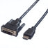 Фото #6 товара VALUE 11995516 - 1.5 m - DVI-D - HDMI Type A (Standard) - Male - Male - Gold