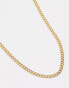 ASOS DESIGN waterproof stainless steel short slim 4mm chain necklace in gold tone