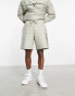 ASOS Dark Future co-ord relaxed short with scalloped quilting in neutral