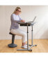 Фото #6 товара 3S Mobile Desk, Sit Stand and Store, Adjustable, Grey