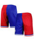 Men's Royal, Red Philadelphia 76ers Hardwood Classics 1982 Split Swingman Shorts