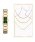 ფოტო #1 პროდუქტის Women's Quartz Gold-Tone Alloy Watch 34mm Gift Set