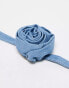 Kaiia denim rose corsage in blue