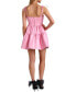ფოტო #2 პროდუქტის Women's Faux-Leather Full-Skirt Dress