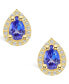 Фото #3 товара Серьги Macys Tanzanite Halo Stud