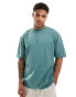 Фото #4 товара ASOS DESIGN oversized t-shirt in teal with New Jersey back print