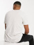 Jack & Jones Essentials open henley t-shirt in white