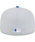 ფოტო #5 პროდუქტის Men's Gray, Blue Los Angeles Dodgers Dolphin 59FIFTY Fitted Hat