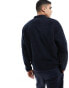 Armani Exchange zip thru borg sweatshirt in navy