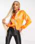 Фото #1 товара First Distraction The Label satin shirt in orange