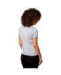 Фото #2 товара Bellemere Women's Silk Cashmere V-Neck T-Shirt