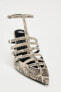 Фото #5 товара Туфли с тиснением на высоком каблуке ZARA
