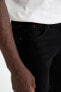 Фото #6 товара Erkek Siyah Pedro Slim Fit Normal Bel Dar Paça Jean Pantolon S2711AZ21AU