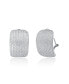Фото #3 товара Cubic Zirconia Sterling Silver White Gold Plated Square Earrings