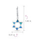 Created Blue Opal Religious Judaica Magen Hanukkah Star Of David Leverback Dangle Earrings For Women Bat Mitzvah Sterling Silver - фото #3