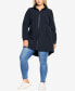 Plus Size Longline Weatherproof Hood Jacket
