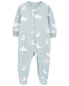 Фото #3 товара Baby Cloud Fleece Zip-Up Footie Sleep & Play Pajamas Preemie (Up to 6lbs)