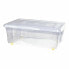 Storage Box with Wheels With lid Transparent 32 L (6 Units)