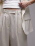 Topshop co-ord straight tailored trouser in light sand