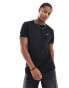 BOSS GREEN taul tipped t-shirt in black