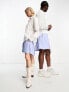 Фото #3 товара IIQUAL unisex pleated mini skirt in baby blue