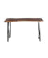 Фото #4 товара Hairpin Natural Live Edge Wood with Metal 48" Media Console Table