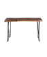 Hairpin Natural Live Edge Wood with Metal 48" Media Console Table