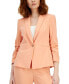 ფოტო #3 პროდუქტის Women's Ruched-Sleeve Single-Button Blazer