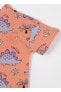 Baskılı Turuncu Bebek T-shirt 3smb10151tk
