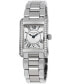 ფოტო #1 პროდუქტის Women's Swiss Carree Diamond (2/5 ct. t.w.) Stainless Steel Bracelet Watch 23x21mm