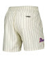 Фото #2 товара Men's Cream Atlanta Braves Pinstripe Retro Classic Woven Shorts