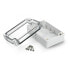 Kradex Z128JpS TM ABS-PC plastic housing with flooded gasket and brass sleeves IP65 - 105x70x40mm light gray-transparent