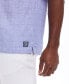 Фото #3 товара Men's Short Sleeve Linen Cotton Grid Dobby Shirt