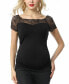 Фото #1 товара Maternity Lace Shoulder Ruched Top