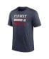 Фото #3 товара Men's Heather Navy Boston Red Sox Cooperstown Collection Local Stack Tri-Blend T-Shirt