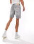 Фото #3 товара ONLY & SONS regular fit distressed denim shorts in washed grey