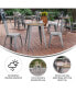 Фото #4 товара Dryden Indoor/Outdoor Dining Table, 23.75" Round All Weather Poly Resin Top With Steel Base